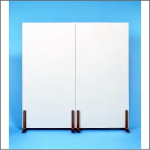 簡単連結展示板　簡単連結展示パネル　アジャスタータイプ　ホワイトプリントボード　900×1800
