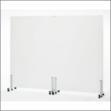 簡単連結展示板　簡単連結展示パネル　キャスタータイプ　ホワイトプリントボード　1200×1800